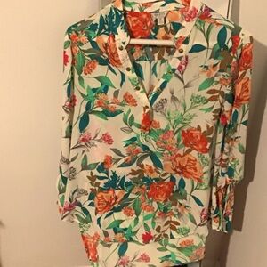 Guess Multicolor Floral Blouse